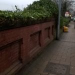 Worked has commenced on bushes at Urmston Station